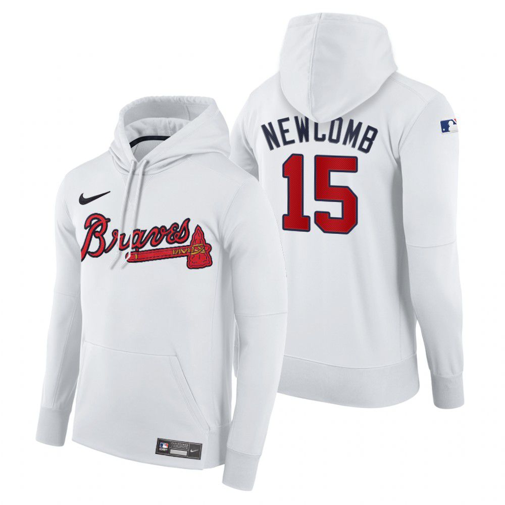 Men Atlanta Braves #15 Newcomb white home hoodie 2021 MLB Nike Jerseys->atlanta braves->MLB Jersey